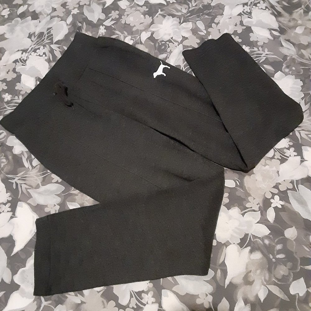 PINK grey drawstring Comfy  Sweat pants - size XS
